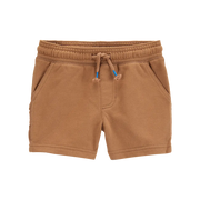 Short en molleton à enfiler garçon - Marron