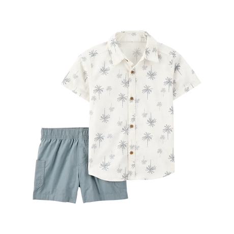 Camisa y short para niño Carter's - Palmeras
