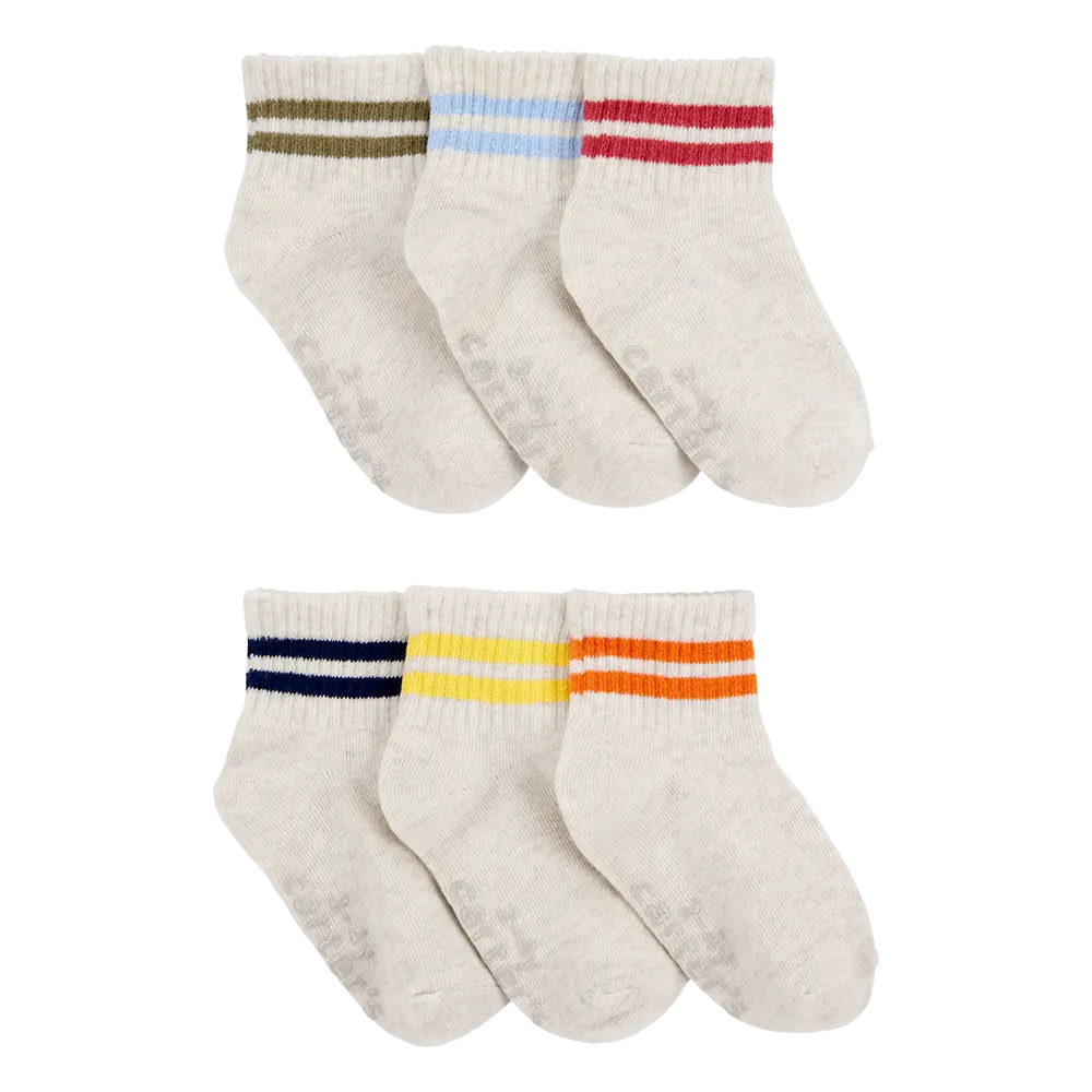 Lot de 6 paires de chaussettes rayées garçon