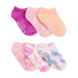 Lot de 6 paires de socquettes tie-dye fille