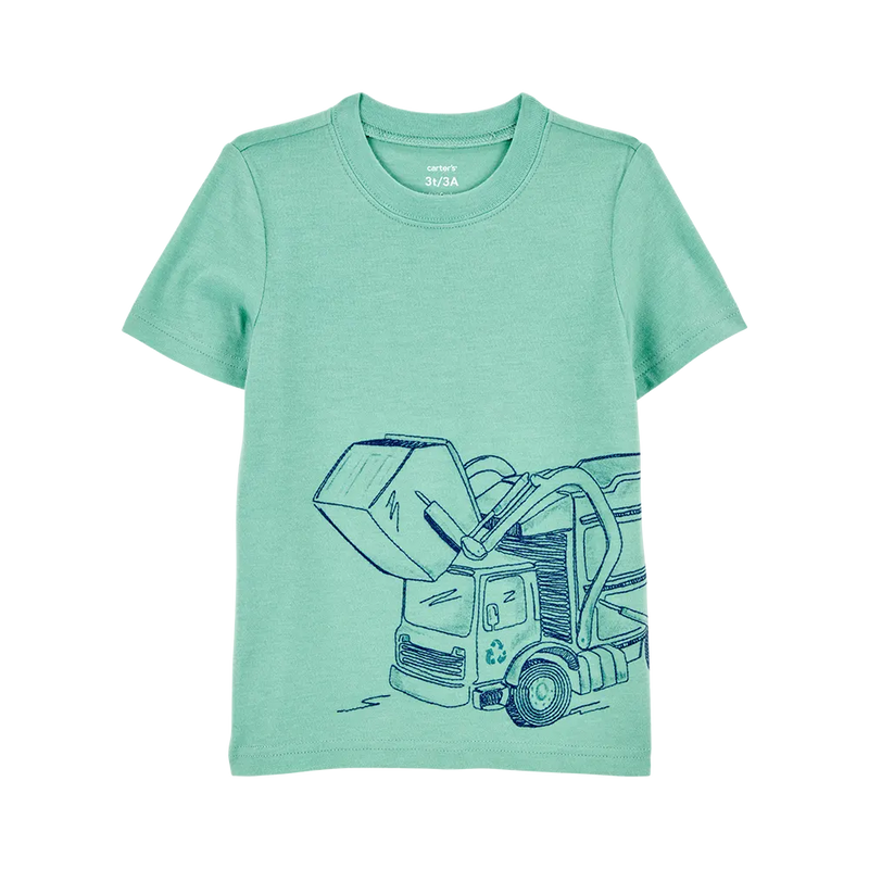 Carter's Boy's Graphic T-shirt - Green Construction