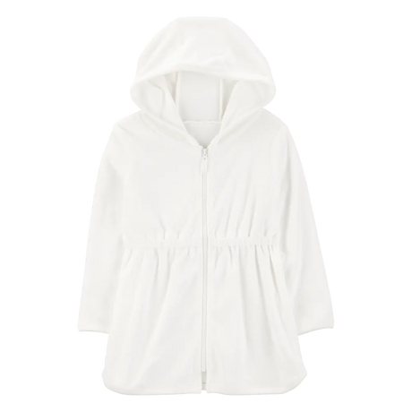 Salida de baño con capucha para niña Carter's - Blanco