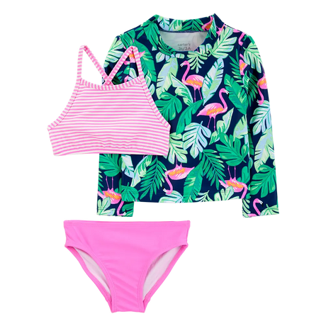 Traje de baño de 3 piezas anti-UV para niña Carter's - Tropical