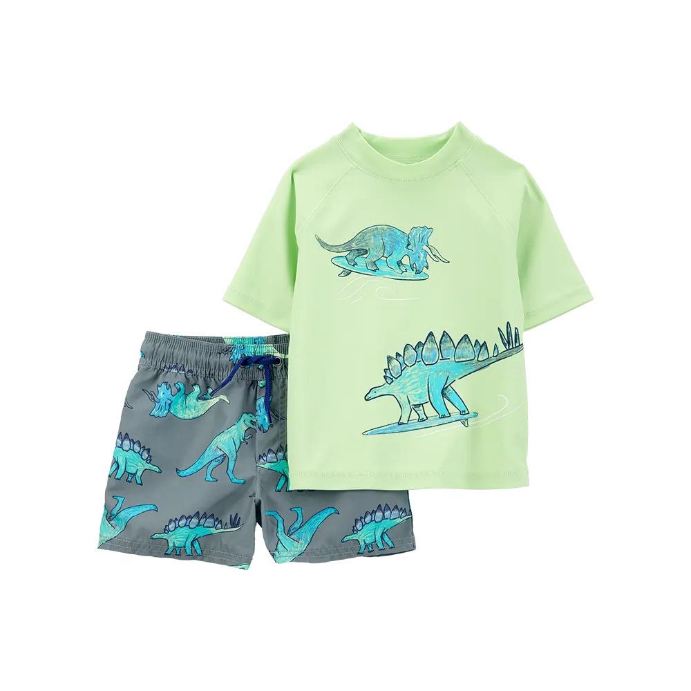 Traje de baño de 2 piezas anti-UV para niño Carter's - Dinosaurio