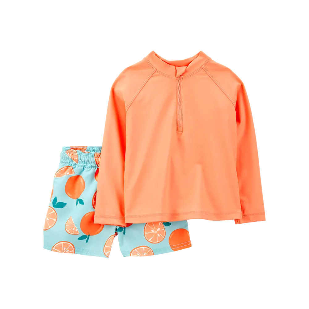Traje de baño de 2 piezas anti-UV para niño Carter's - Naranja