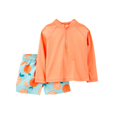 Traje de baño de 2 piezas anti-UV para niño Carter's - Naranja
