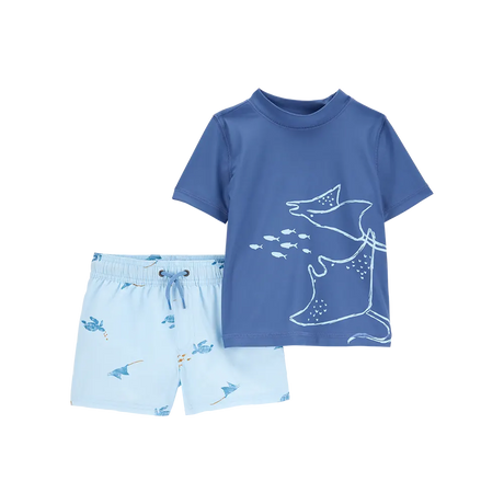 Traje de baño de 2 piezas anti-UV para niño Carter's - Azul