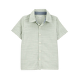 Chemise boutonnée à manches courtes garçon - Vert
