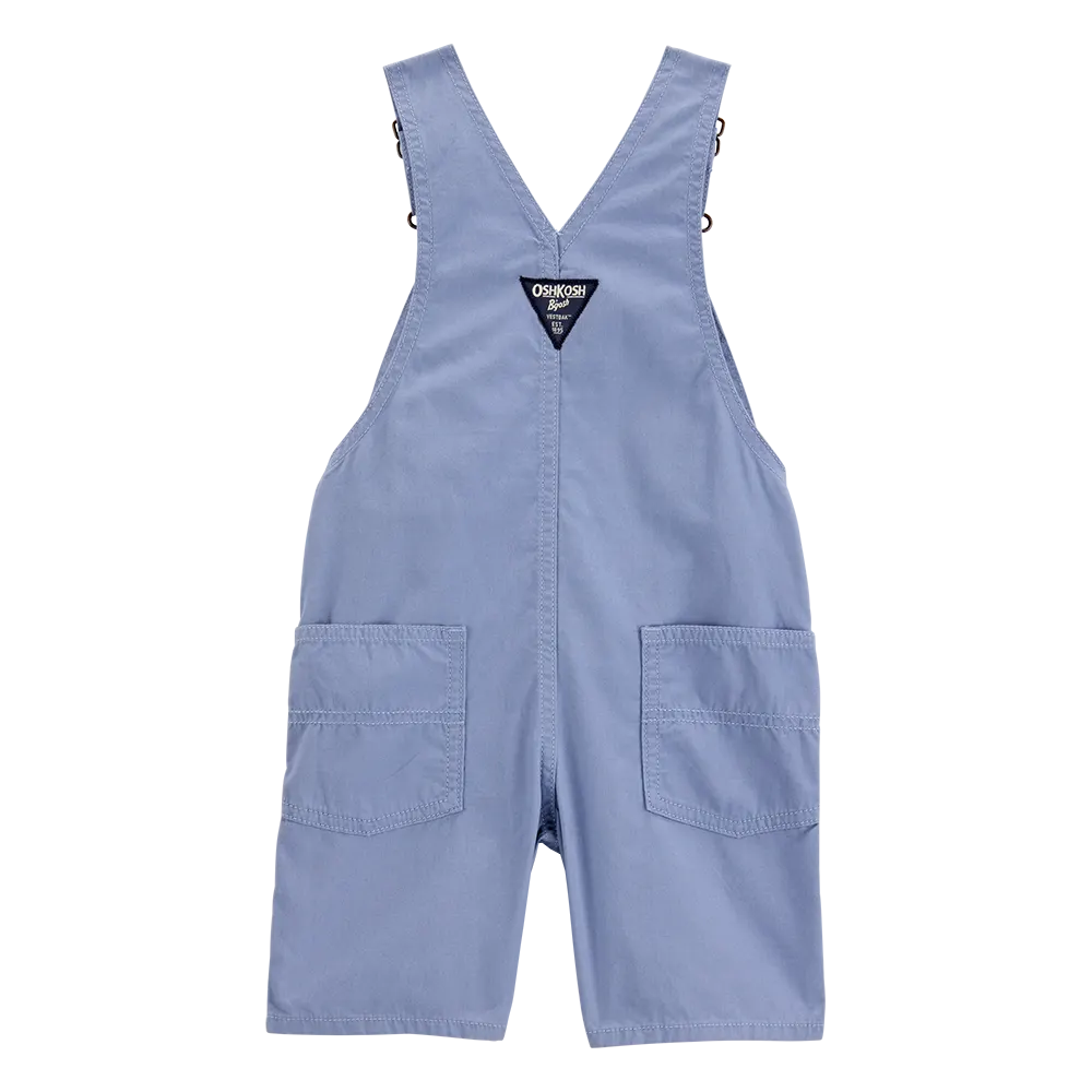 Salopette courte en toile pour garçon - Bleu