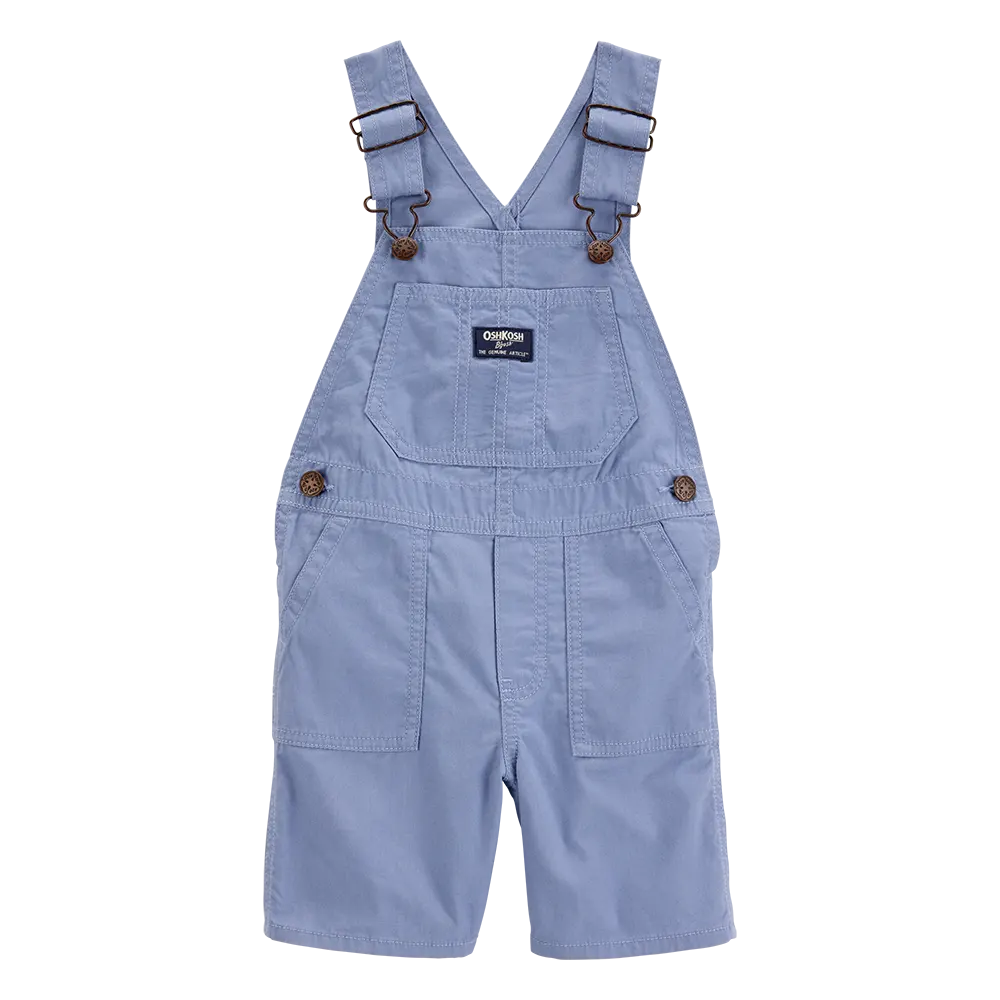 Salopette courte en toile pour garçon - Bleu