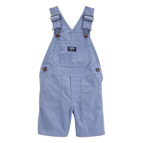 Salopette courte en toile pour garçon - Bleu