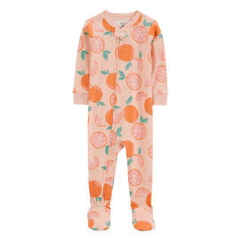 Pyjama dors-bien orange fille - 100% Coton