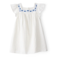 Robe à manches papillon unie - Blanc