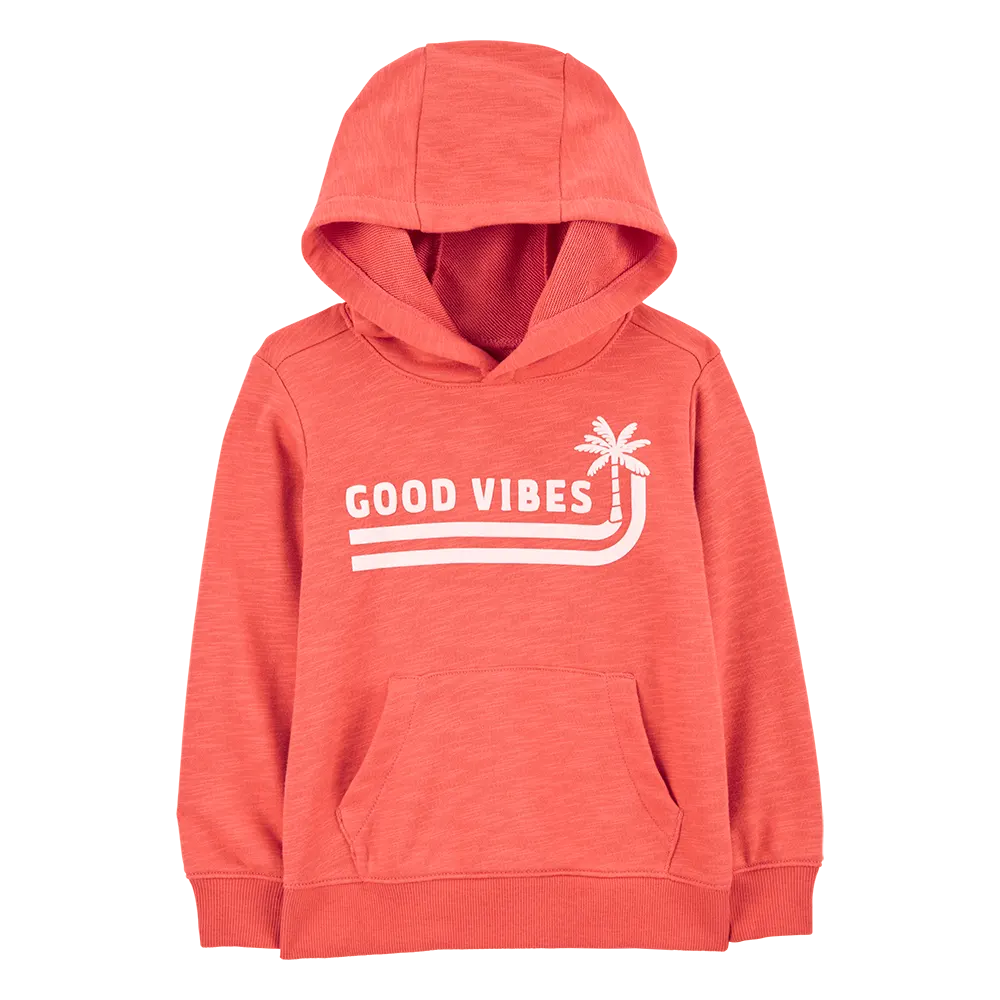 Sweat à capuche en tricot palmiers garçon - Orange