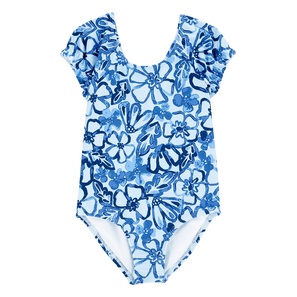 Maillot de bain 1 pièce floral pour fille