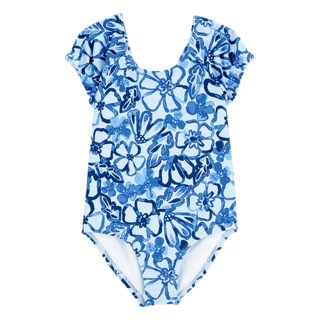 Traje de baño para niña Carter's - Floral azul