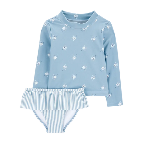 Traje de baño de 2 piezas anti-UV para niña Carter's - Azul cielo