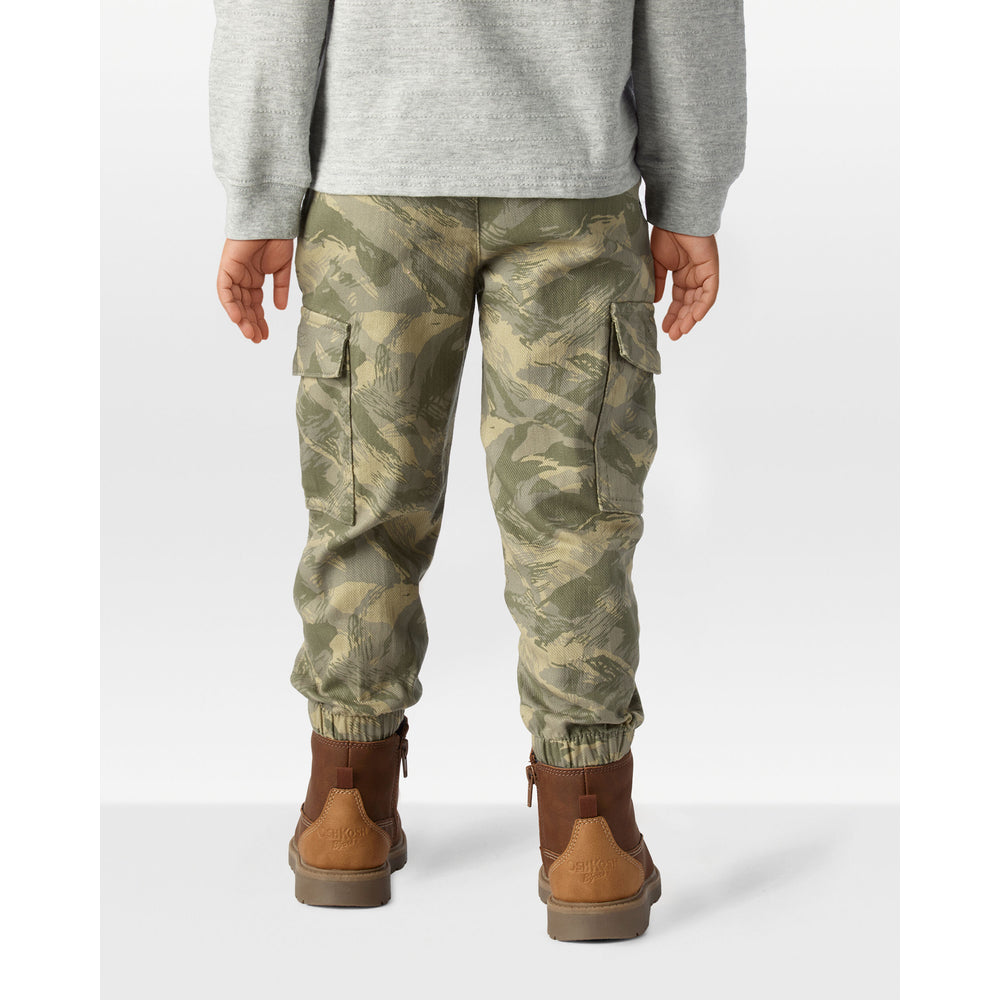 Pantalon Cargo en Coton Camouflage Garçon Carter's - Vert