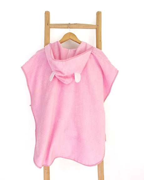 Organic Flores Ponchos Enfant 4 ans - Rose