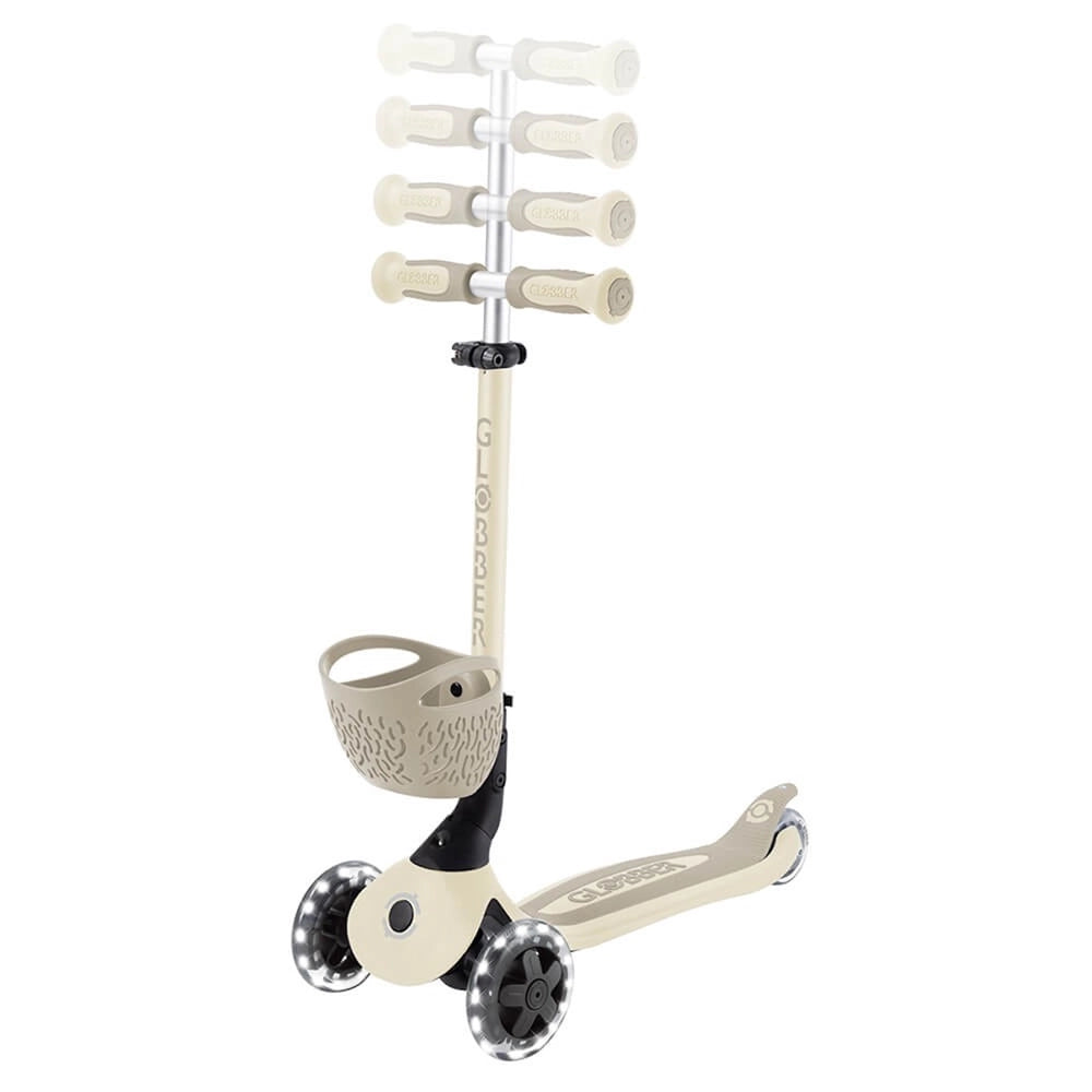 Globber Patinete Evolutivo GO UP BABY LIGHTS con Cesta 360° - Topo