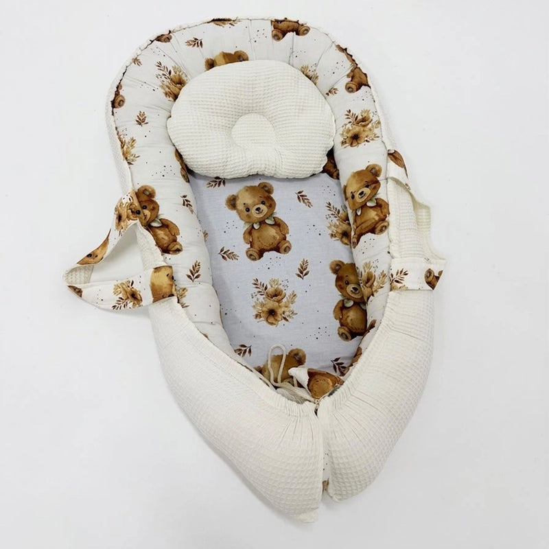 Bébéyo Nid d’Abeille - Oursons Blanc