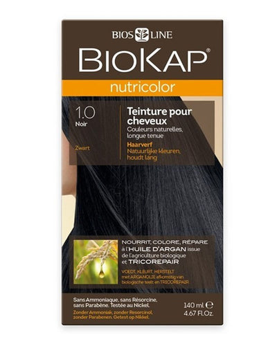 Biokap Teinture naturelle pour cheveux 140ml 1.0 - Noir Naturel