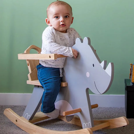 Tryco Wooden Rocking Animal - Rhinoceros