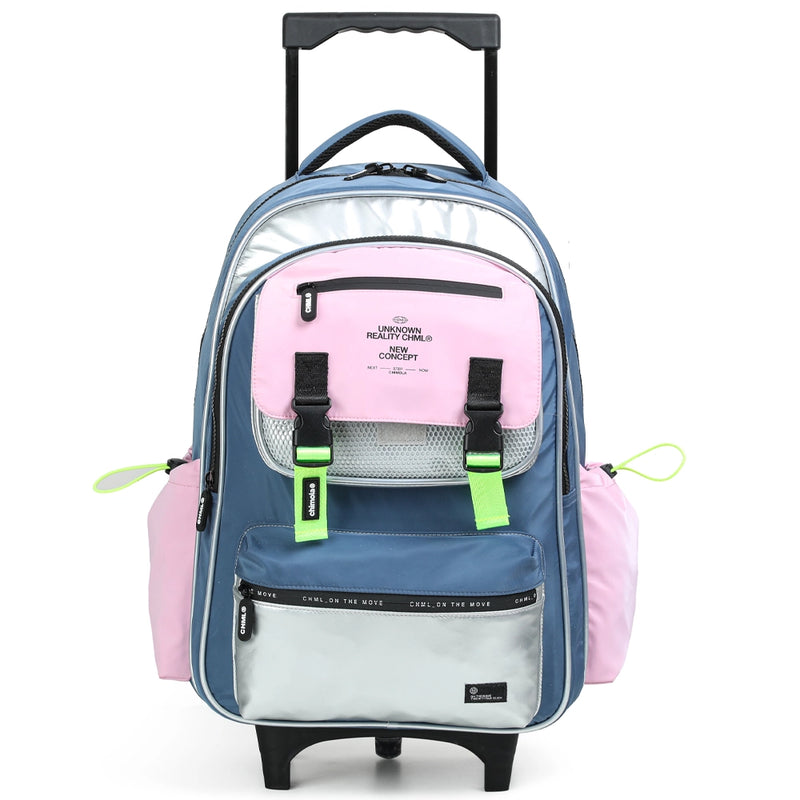 Sac à Dos à Roulettes Colorblock 48cm - Blue