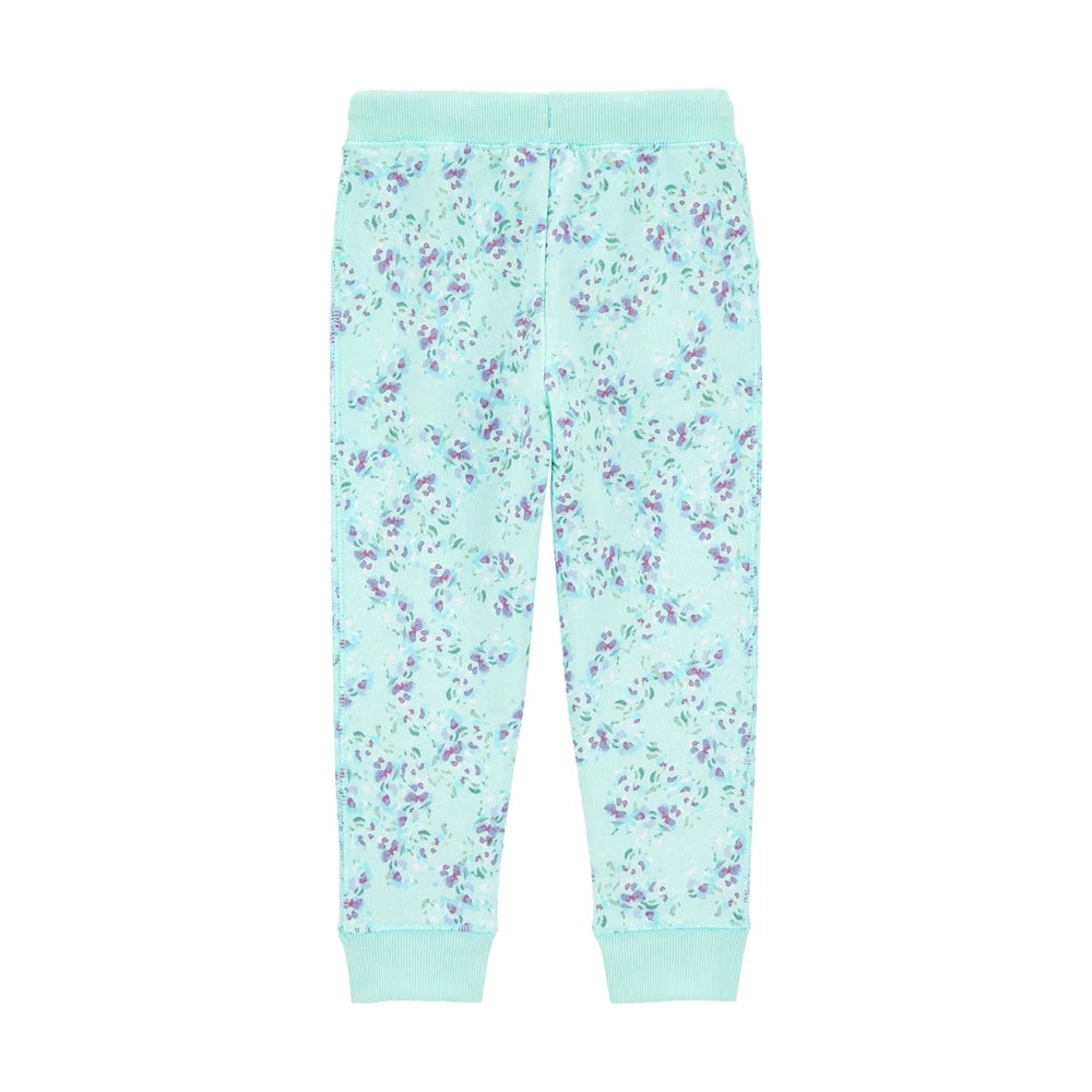 OshKosh Girl's Drawstring Jogger Pants - Green Floral