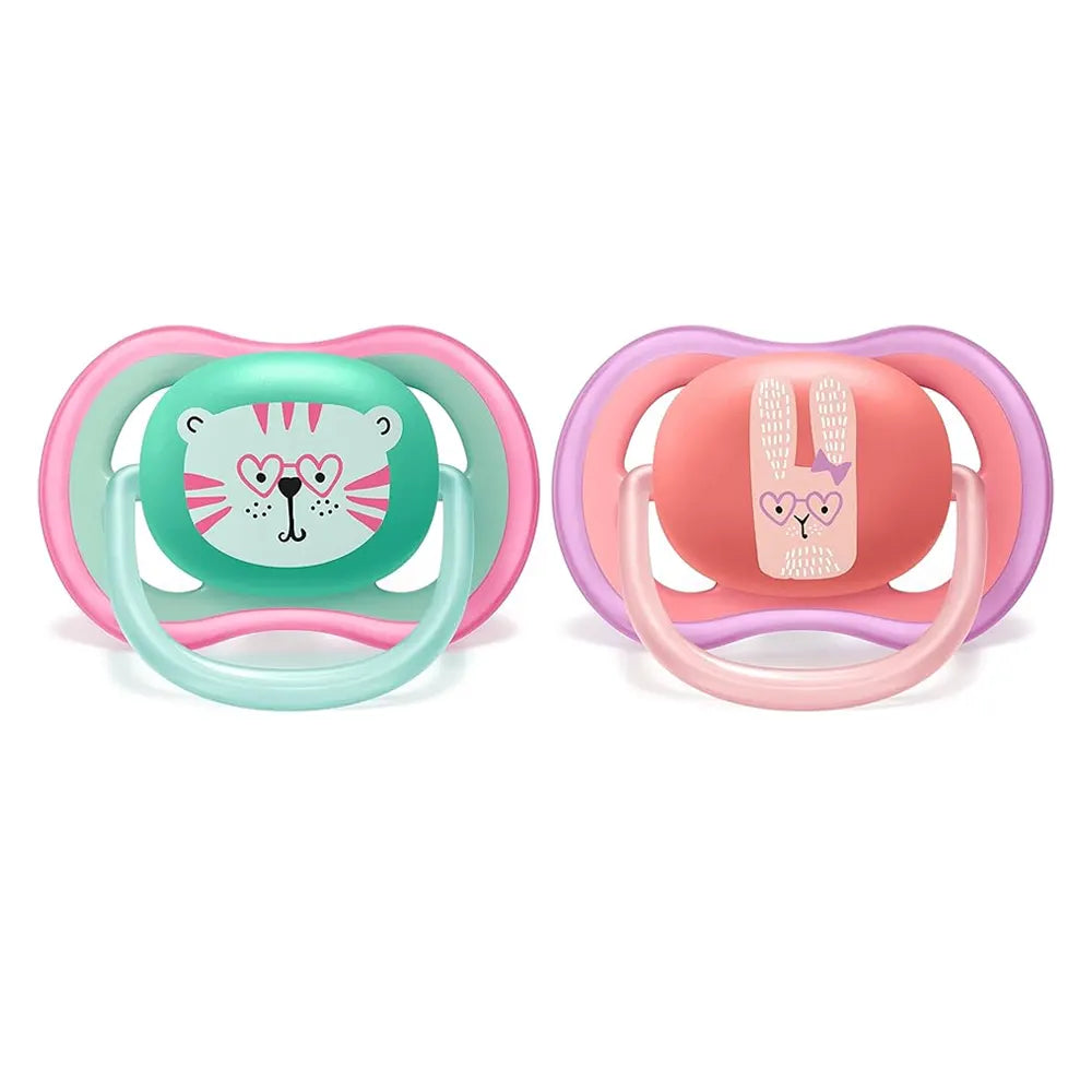 Lot de 2 Sucettes Orthodontique Ultra Air 18M+ - Fille