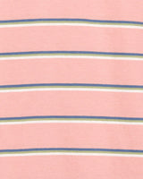 Carter's Striped Jersey Polo - Pink