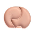 YUMMY Assiette Éléphant en Silicone avec Ventouse 4M+ - Blush
