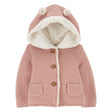 Veste à Capuche Doublée en Sherpa Carter's - Rose