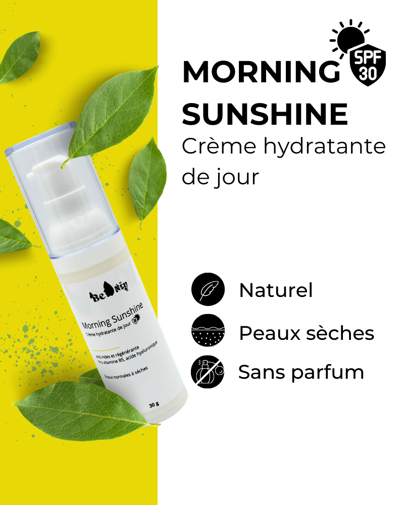 Be Nty Morning Sunshine Crème Hydratante de Jour SPF30 Anti-Rides & Régénérante Peau Normale à Sèche - 30g