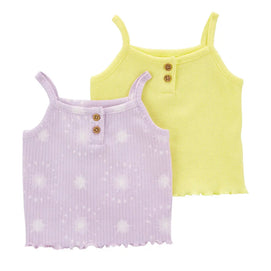 Lot de 2 Débardeurs Carter's - Violet & Jaune