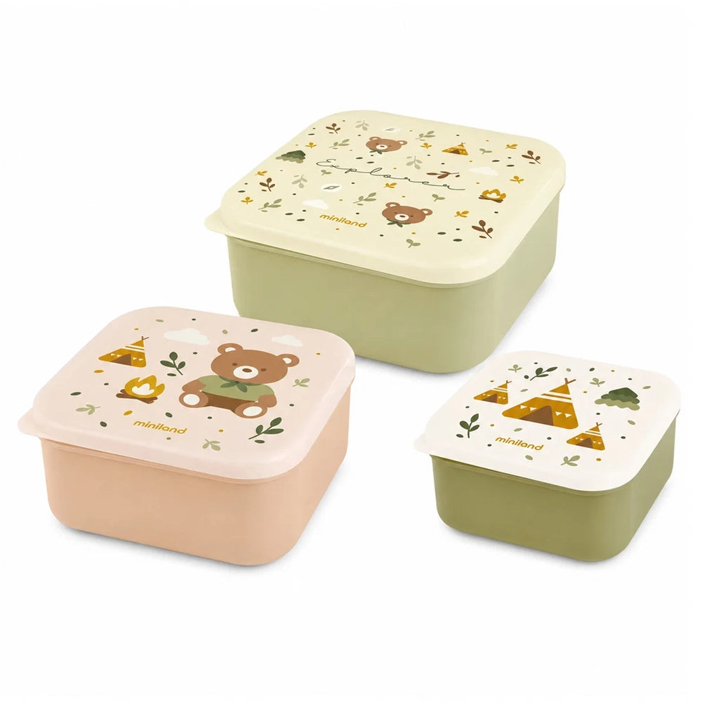 Miniland Ensemble de 3 Boîtes à Goûter