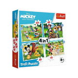 Trefl Puzzle 4en1 Mickey Mouse La belle journée de Mickey - 4+