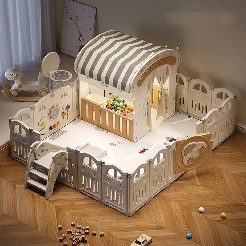 Parc de Jeux (188x226cm) + Maison + Toboggan + Cheval + Tapis