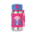 Skip Hop Stainless Steel Straw Bottle 350ml - Butterfly