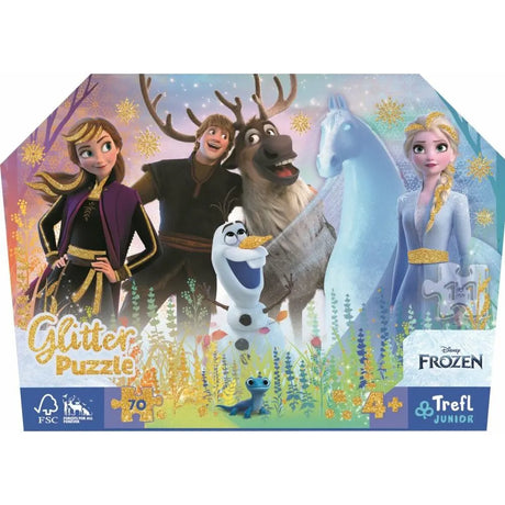 Trefl Puzzle Glitter Magical Friendship Frozen 70 Pièces - 4A+