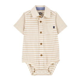 Body Rayé & Short à Bretelles Bébé Garçon OshKosh - Tanné