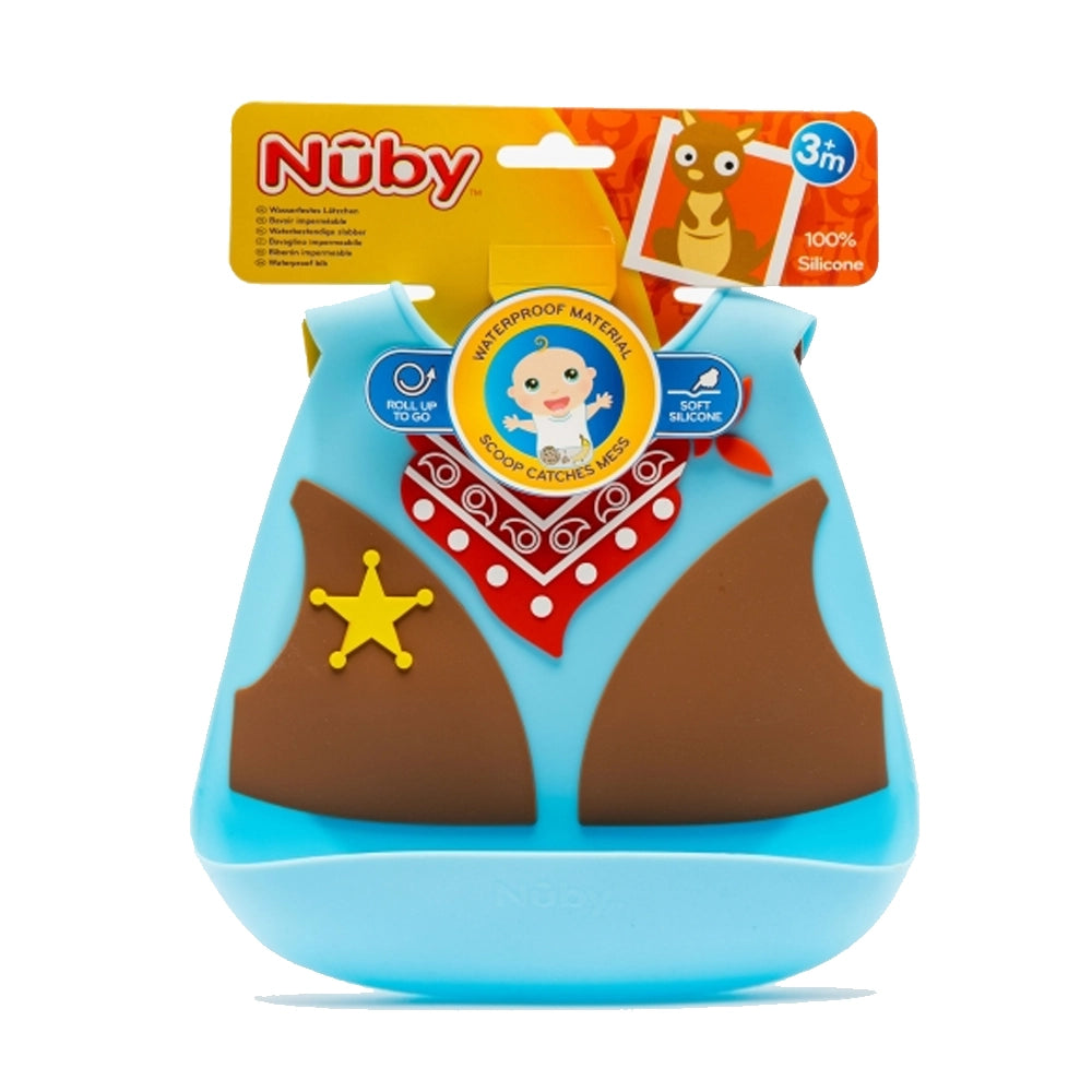 Bavoirs Nûby en Slicone 3D Motif Cowboy - 3m+