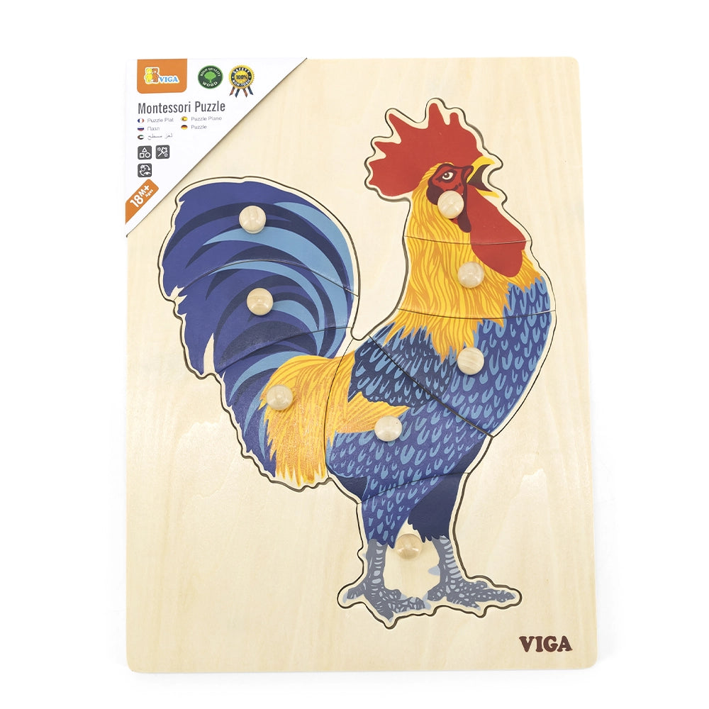 Viga Toys Puzzle Montessori 18M+ - Coq