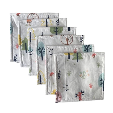 Babymat Lot de 6 Lingettes en Tissu - Nature