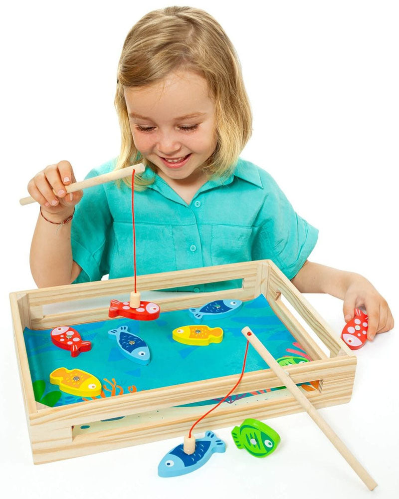 Molto Jeu de Pêche en Bois 15 Pièces