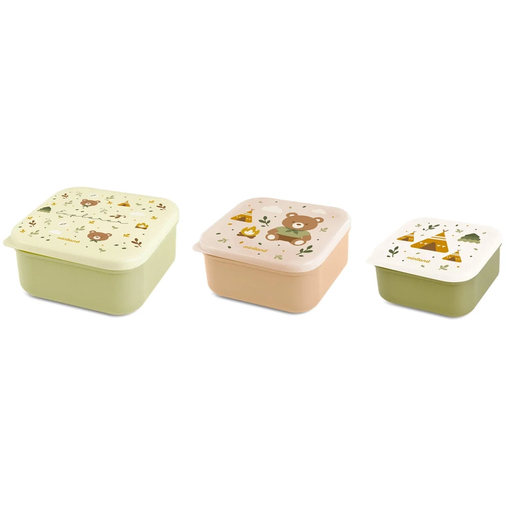 Miniland Ensemble de 3 Boîtes à Goûter