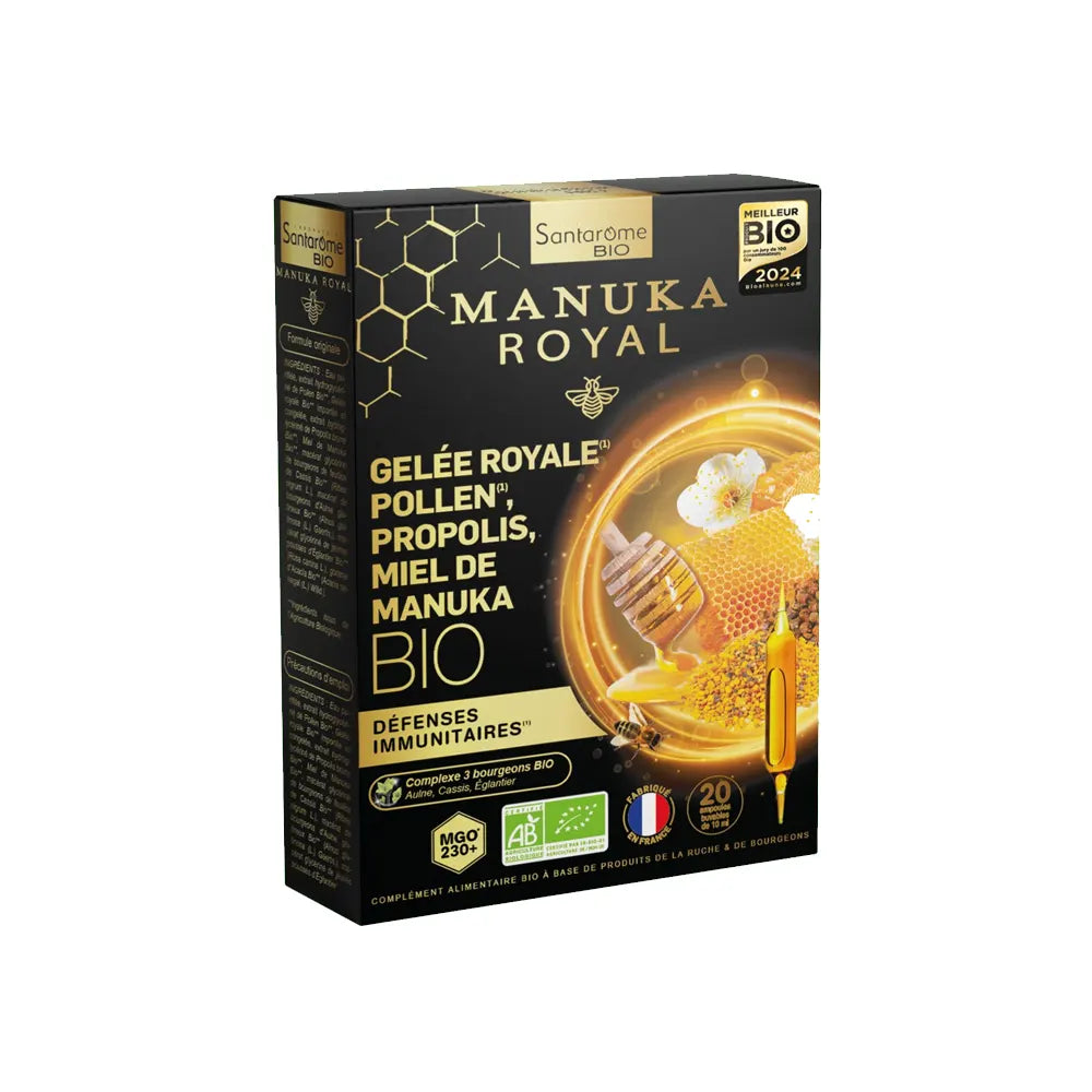 Santarome Royal Jelly Pollen Propolis Manuka Honey - 20 Ampoules