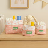 Lot de 3 Paniers Babymat - Montgolfière Rose