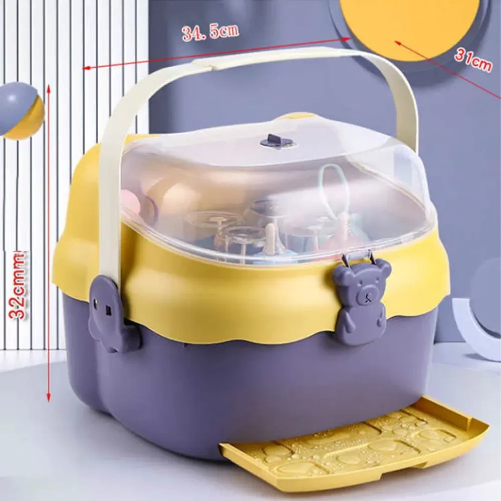 Boîte de Stérilisation Portable pour Accessoires de Bébé – Motif Ours