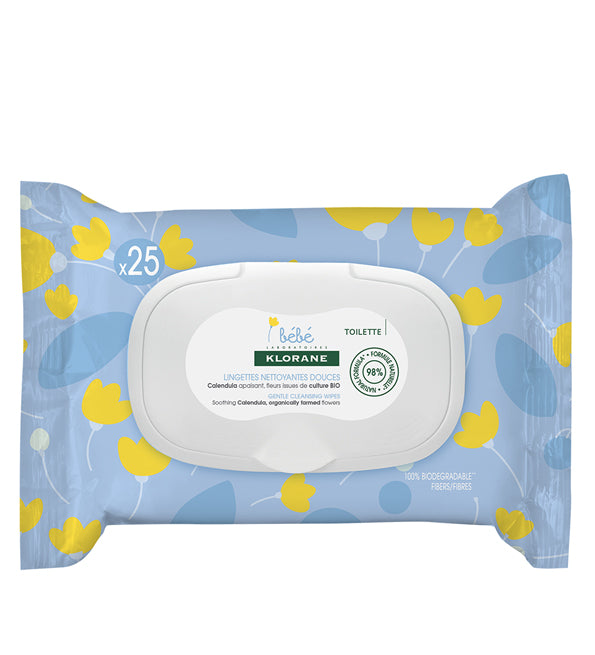 Klorane Baby Gentle CleYearsing Wipes - 25 Units